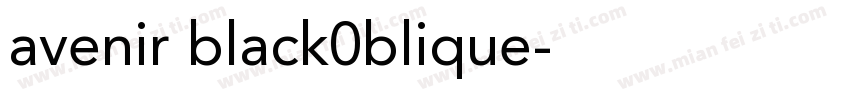 avenir black0blique字体转换